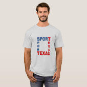 T-shirt gris homme SPORT TEXAS (Voorkant volledig)