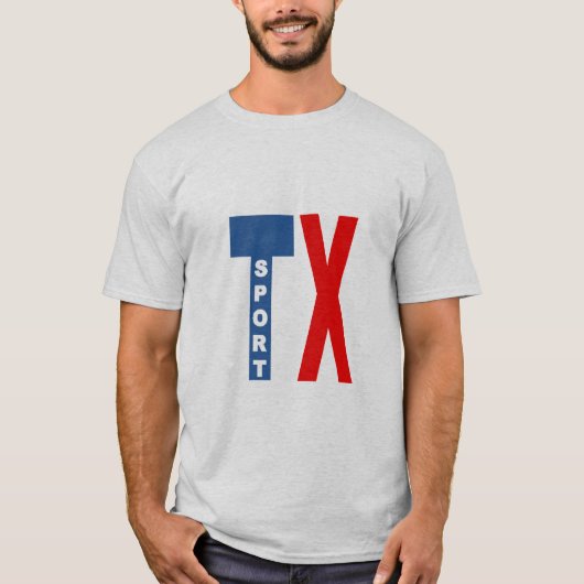T-shirt gris homme TEXAS SPORT (Voorkant)