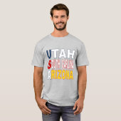 T-shirt gris pour homme DESIGN USA (Voorkant volledig)