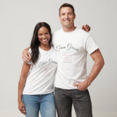 T-shirt Groom Pink & Grey Wedding (Unisex)