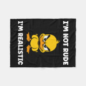 T-shirt Grumpy Eend Dier Opstandigheid Niet Fleece Deken (Voorkant (Horizontaal))