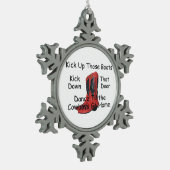 T-SHIRT haalt die boeken op Tin Sneeuwvlok Ornament (Links)