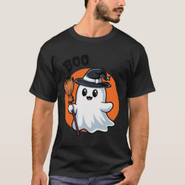 T-Shirt Halloween Ghost met schakelaars Broom