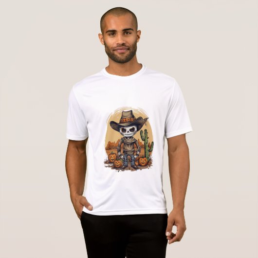 T-shirt Halloween Skeleton Citrouille (Voorkant volledig)