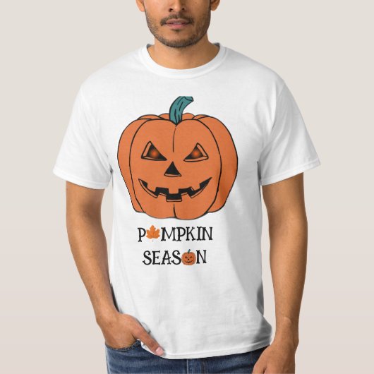 T-shirt hallowen "Pumpkin Season Vibes" (Voorkant)