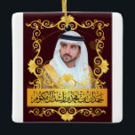 T-Shirt Hamdan bin Rashid Al Maktoum Keramisch Ornament<br><div class="desc">Commentaar op Sjeik Mohammed bin Rashid Al Maktoum</div>
