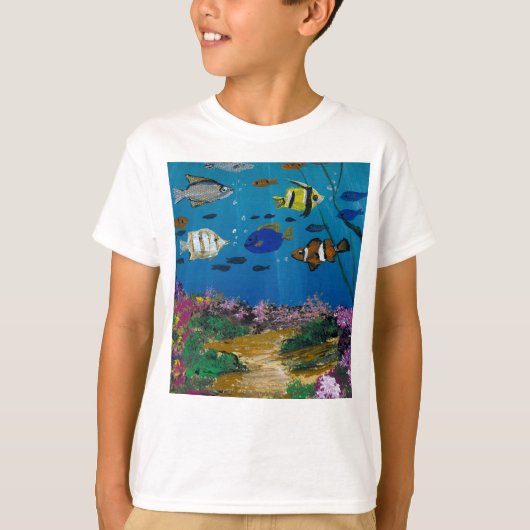 T-shirt - handgemaakte kunst - ocediepte (Voorkant)