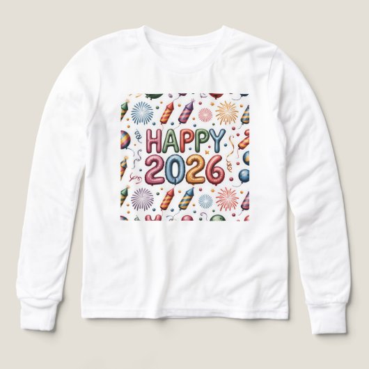 T-Shirt-Happy New Year 2026 Matching Family (Voorkant)