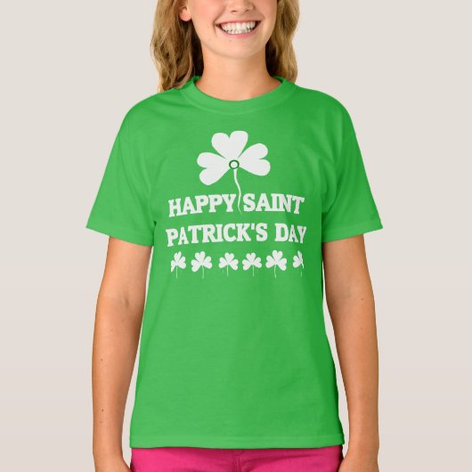 T-shirt 'Happy Saint Patrick's Day' (Voorkant)