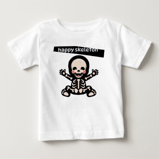 T-SHIRT HAPPY SKELETON VOOR KINDEREN (Voorkant)