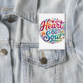 T-shirt 'Hart & Ziel'–Inspirerende Liefde & Passie Button (Insitu)