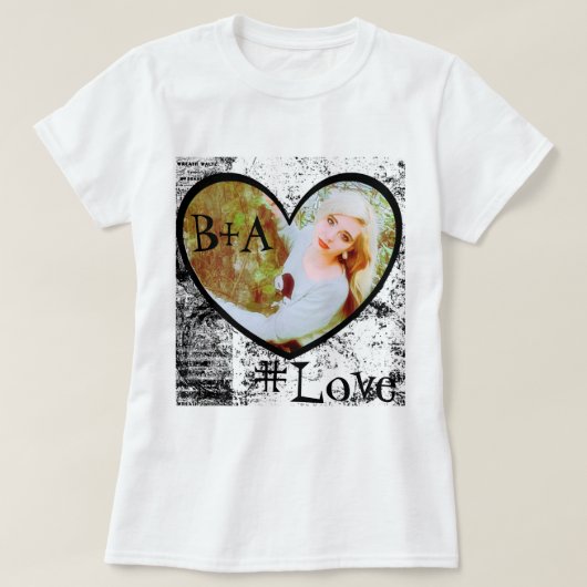 T-shirt, hartvormige foto-inzet t-shirt (Design voorkant)