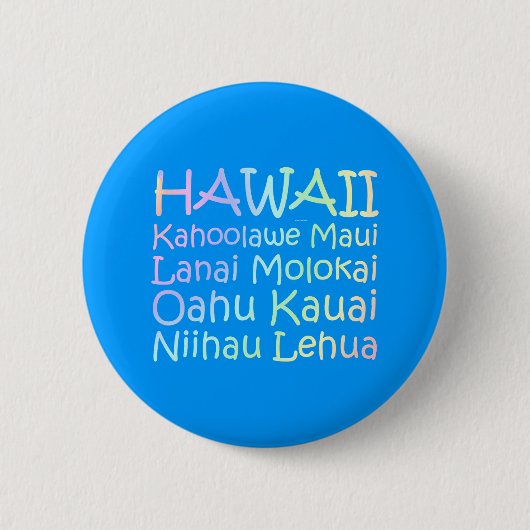 T-SHIRT Hawaii Ronde Button 5,7 Cm (Voorkant)