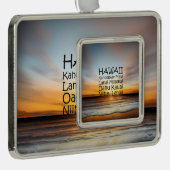 T-SHIRT Hawaii Verzilverd Omlijst Ornament (Rechts)