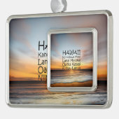 T-SHIRT Hawaii Verzilverd Omlijst Ornament (Links)