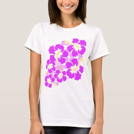 T-shirt Hawaiian Hibiscus Flowers (Voorkant)