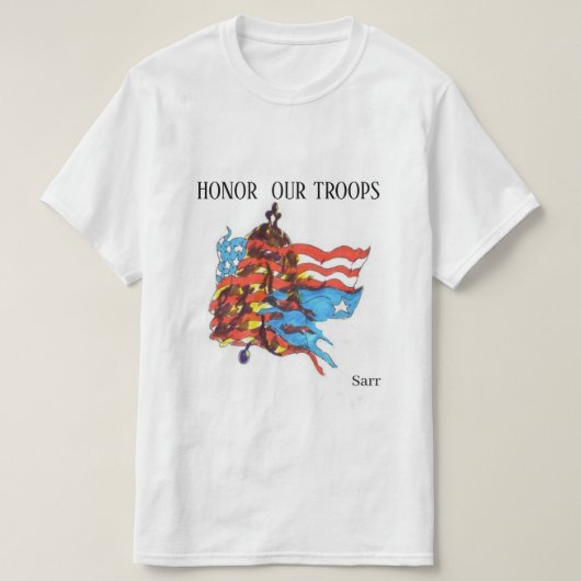 T-Shirt: Herdenkingsdag Eer onze troepen T-shirt (Design voorkant)