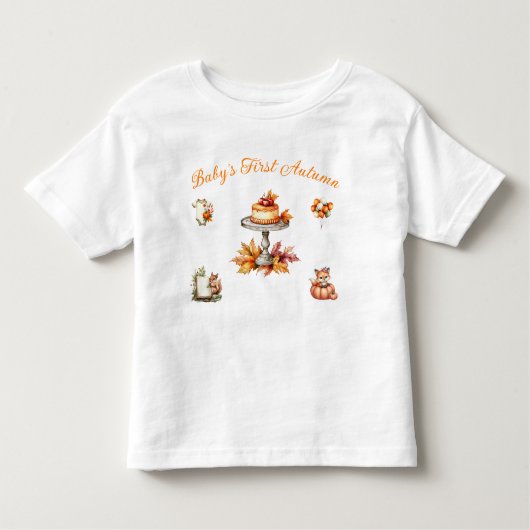 -T-shirt Herfst Baby shower Jersey Kinder Shirts (Voorkant)