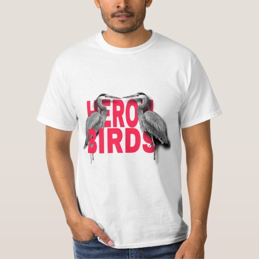 T-shirt heron birds (Voorkant)