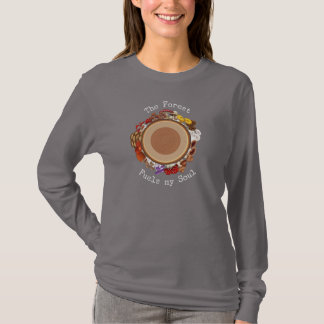T-shirt Het bos voedt mijn ziel paddenstoel shirt