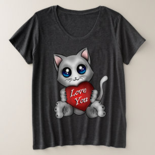 T-shirt Het chaton houdt van je