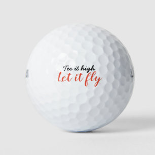 T-shirt het hoog, laat het golfbal vliegen golfballen