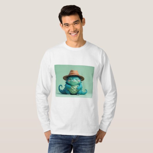 T-shirt Het koele monster met Pet (Voorkant volledig)
