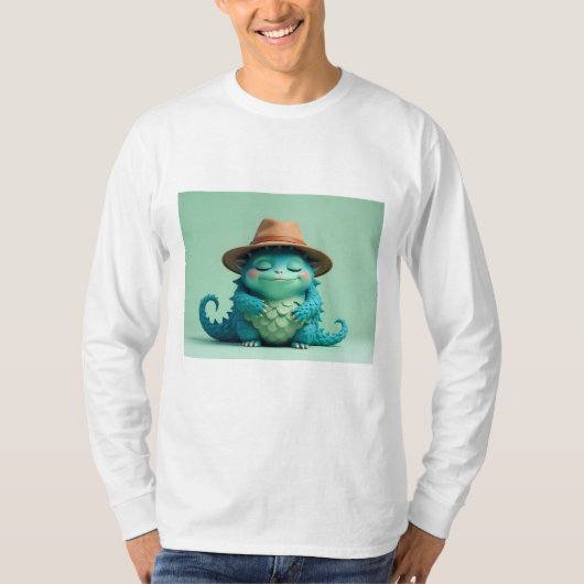 T-shirt Het koele monster met Pet (Voorkant)
