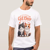 t shirt Het leven is beter met katten (Voorkant)