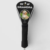 T-shirt het op Opa Custom Pet Photo Vaderdag Golfheadcover (Voorkant)