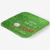 T-shirt het op voor Him Golf Theme Celebrparty Papieren Bordje (Gebogen)