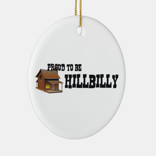 T-SHIRT Hillbilly Proud Keramisch Ornament (Rechts)