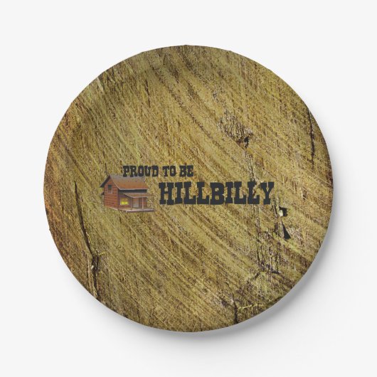 T-SHIRT Hillbilly Proud Papieren Bordje (Voorkant)