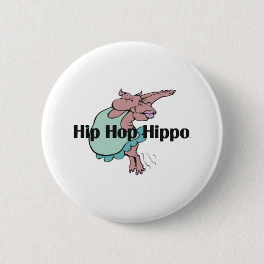 T-SHIRT Hip Hippo Ronde Button 5,7 Cm (Voorkant)