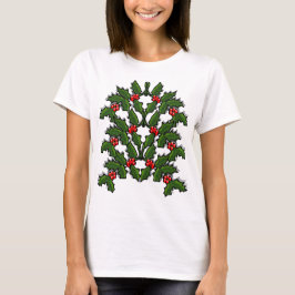 T-shirt - Holly Leaves and Berries