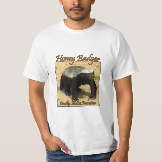 T-shirt Honey Badger Facts (Voorkant)