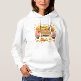 T-shirt Hoodie-Harvest Blessings Truck Hoodie