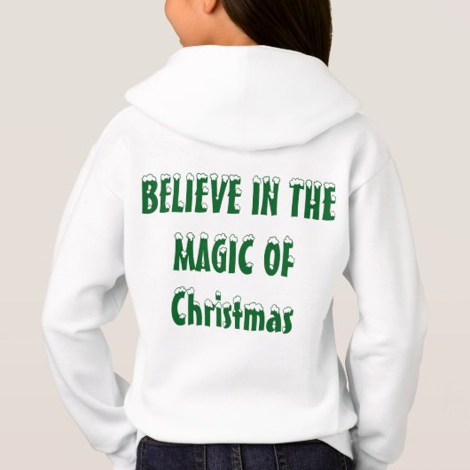 T-Shirt Hoodie pullover foto naam kind kerst (Achterkant)