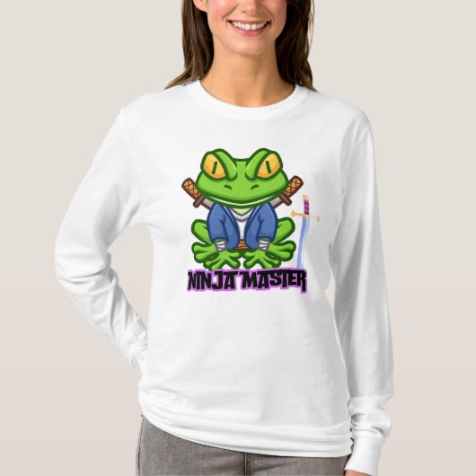 T-shirt / hoodies Frog Ninja Master logo design (Voorkant)