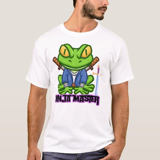 T-shirt / hoodies Frog Ninja Master logo design (Voorkant)