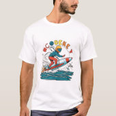 T-shirt/ Hoodies "Rocket Surfing" logo design (Voorkant)