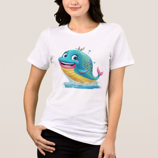T-shirt / Hoodies Whale Fish logo design (Voorkant)