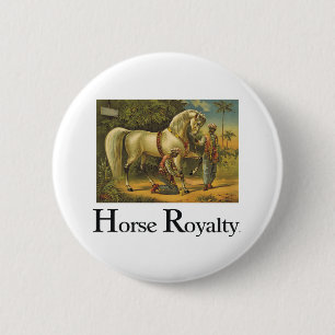 T-SHIRT Horse Royalty Ronde Button 5,7 Cm