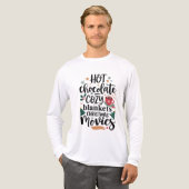 T-Shirt-Hot Chocolate & Cozy Christmas Vibes Tri-Blend Shirt (Voorkant)