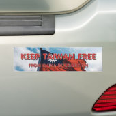 T-SHIRT houdt Taiwan vrij Bumpersticker (Op auto)
