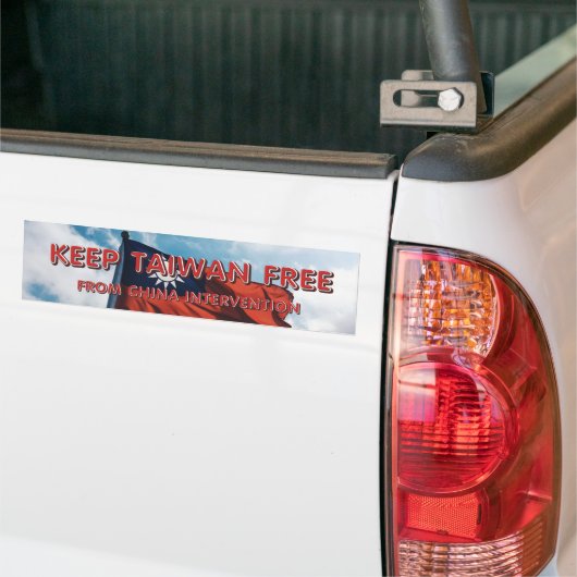 T-SHIRT houdt Taiwan vrij Bumpersticker (Op Truck)