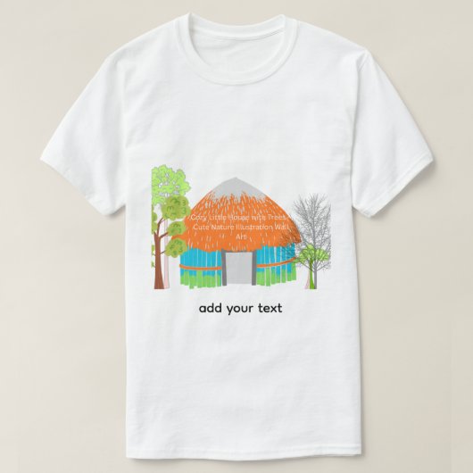 T-Shirt Huis Muurkunst | Klein Knus Thuis (Design voorkant)
