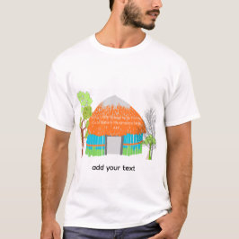 T-Shirt Huis Muurkunst | Klein Knus Thuis 