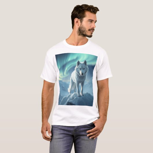 T-Shirt husky blauwe ogen (Voorkant volledig)