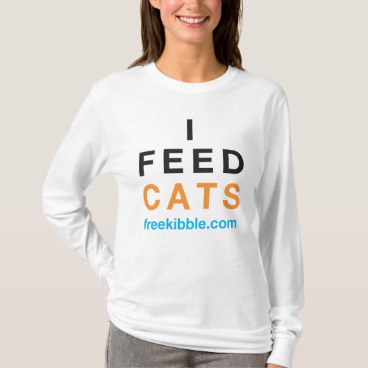 t-shirt "I Feed Cats" (Voorkant)